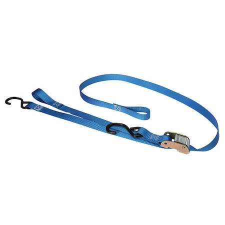 Us Cargo Control 1" x 6' Cam Buckle Handlebar Strap w/S-Hooks & Pull Loop Blue C506SHLP-BLU